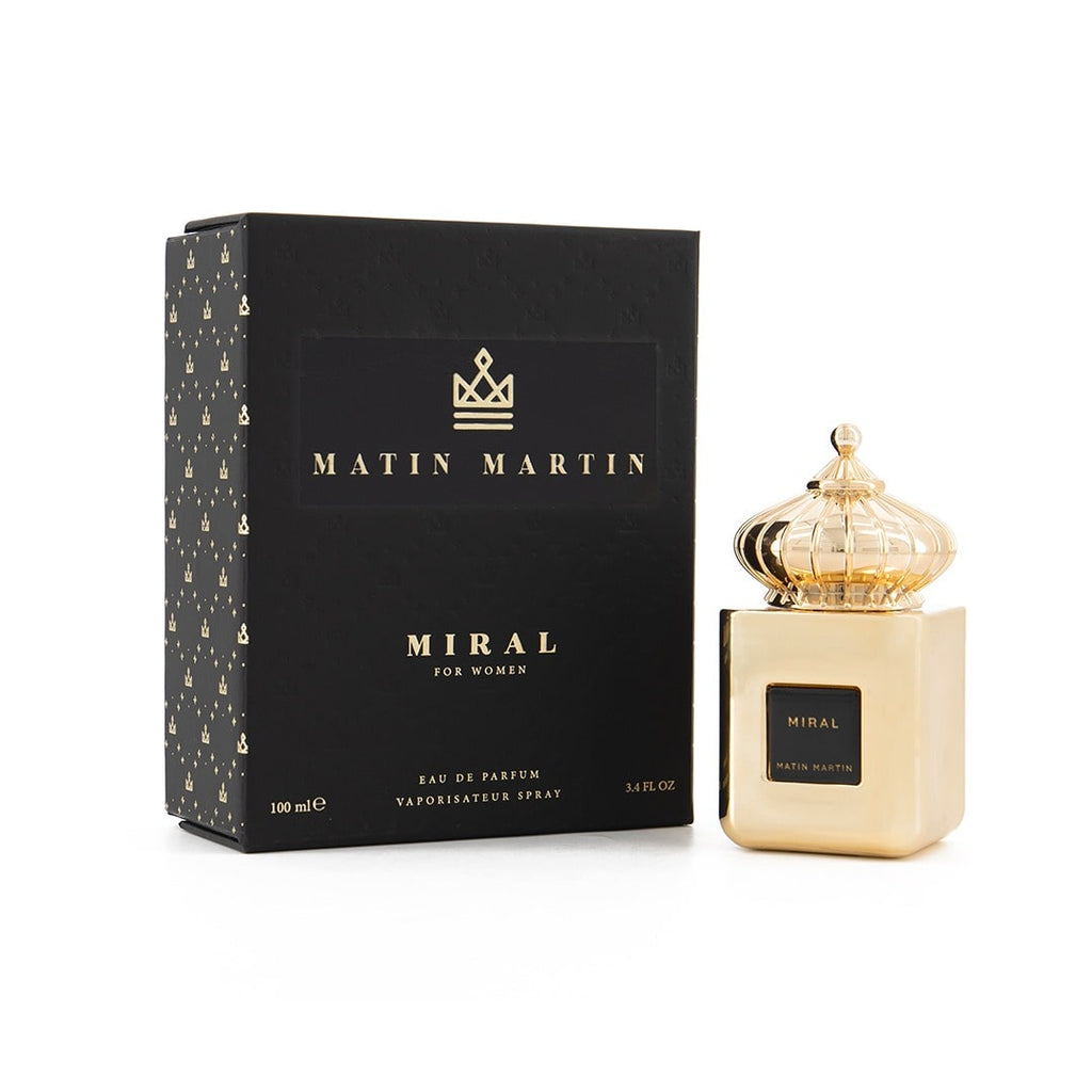 MIRAL The perfume of a strong, bold and free woman experimenting her freedom extremely.  The tension between the burning sensuality of an orange blossom from Morocco & the boldness of a lavender from France with a feminine twist. A singular trail like a breath of freedom.   The scent of freedom.   FOR WOMEN Top note: Pear , Mandrin Orange, Plum.  Middle note: Jasmine, Orange Blossom.  Base note: Jasmine, Tonka, Ambergris.  Olfactive Family, « Oriental Fougere »
